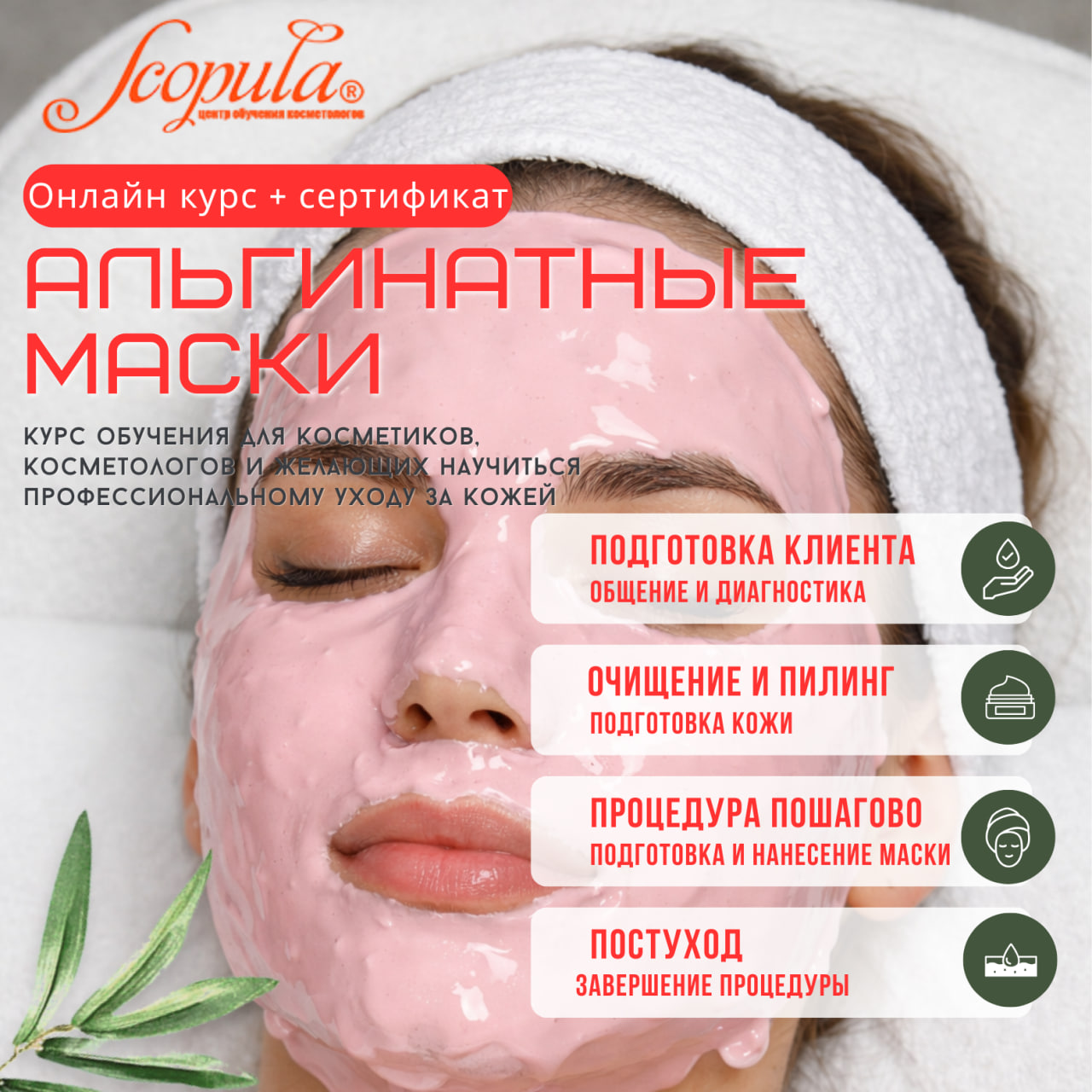 Альгинатные маски: онлайн-курс с сертификатом. Теория и практика